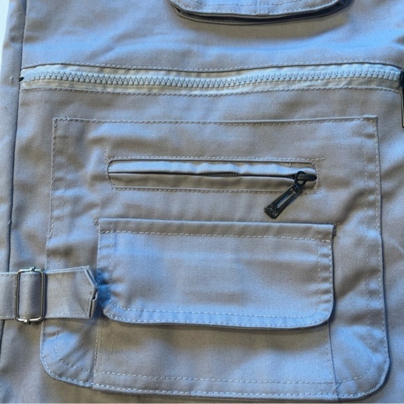 EUC Sanyou MENS Utility‎ Hunting Fishing Kaki Full Zip Vest Size XL (A3) - Picture 2 of 7